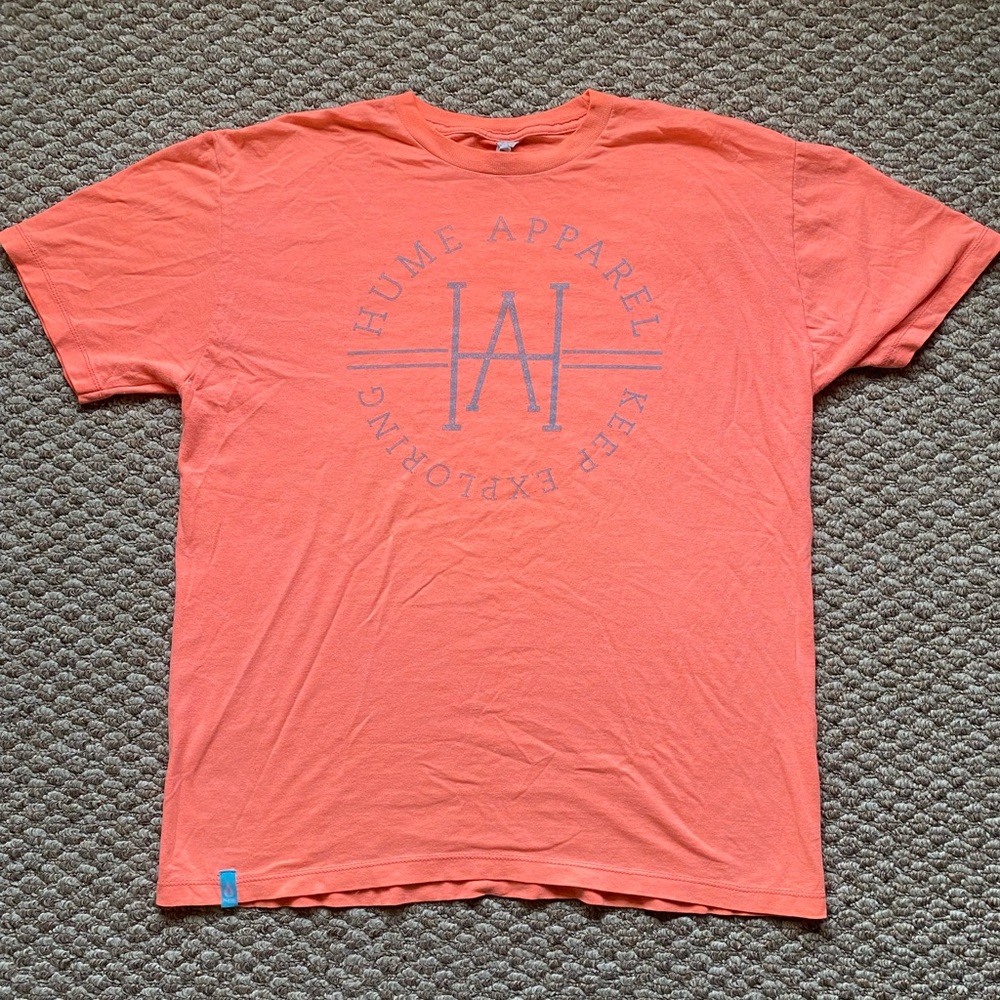 Hume Apparel Pink Short Sleeve Tee Shirt Size Large